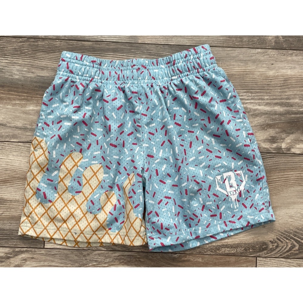 Baseball Lifestyle 101 Athletic Shorts Cotton Candy Ice Cream Boys YM Blue